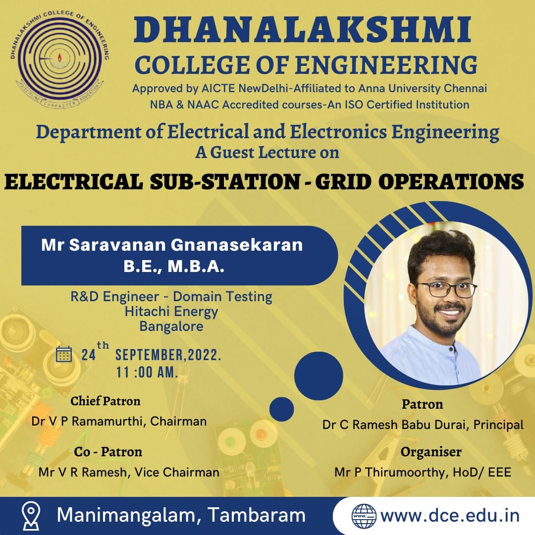 Guest Lecture on “Data Science” Organized by CSE of DCE, on 24 September 2022